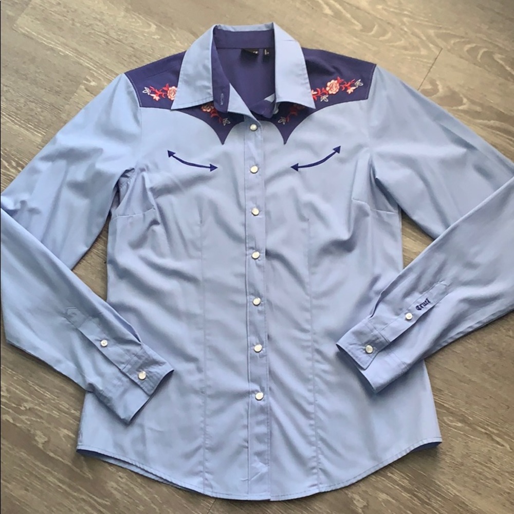 NWOT Cruel Girl Western Retro Snap Shirt